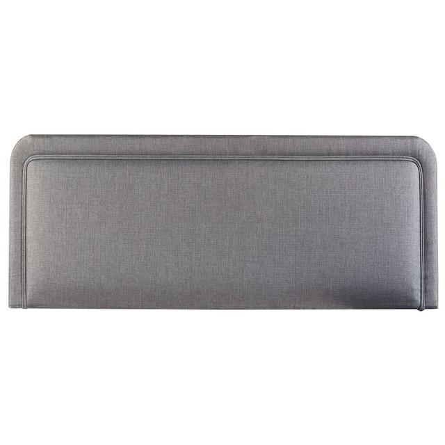 Wile Upholstered Headboard Marlow Home Co. Size: Small Double (4'), Colour: Silver, Upholstery: Polyester Blend on Productcaster.