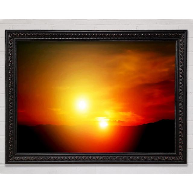 Blazing Sun Duo - Druck Brayden Studio Größe: 29,7 cm H x 42 cm B x 3 cm T, Format: Rembrandt Black/Gold Framed Paper on Productcaster.