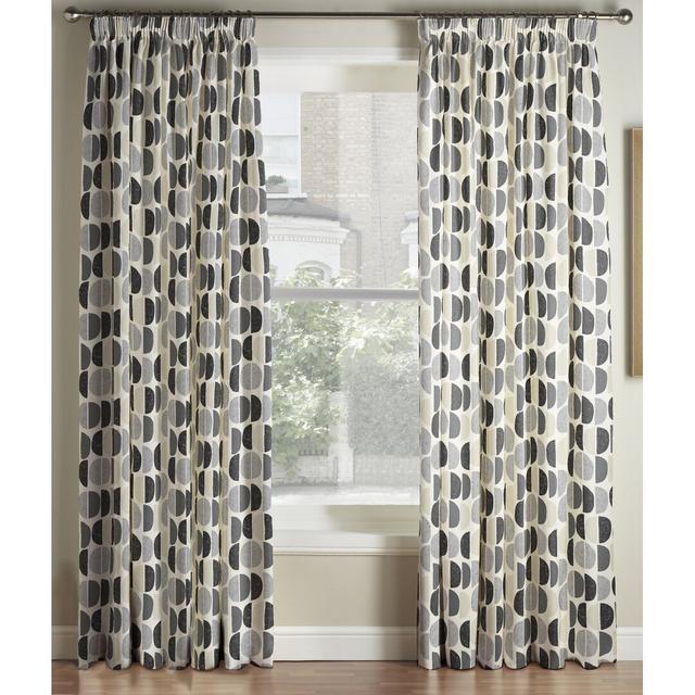 Justice Pencil Pleat Room Darkening Curtains (Set of 2) Corrigan Studio Panel Size: 117 W x 137 D cm, Colour: White/Dark Grey on Productcaster.