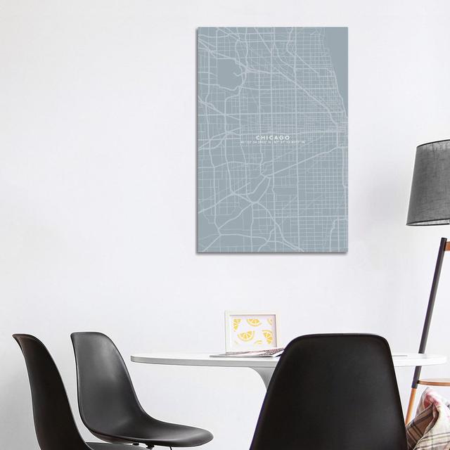 Chicago City Map - Wrapped Canvas Graphic Art Williston Forge Size: 101.6cm H x 66.04cm W x 3.81cm D on Productcaster.