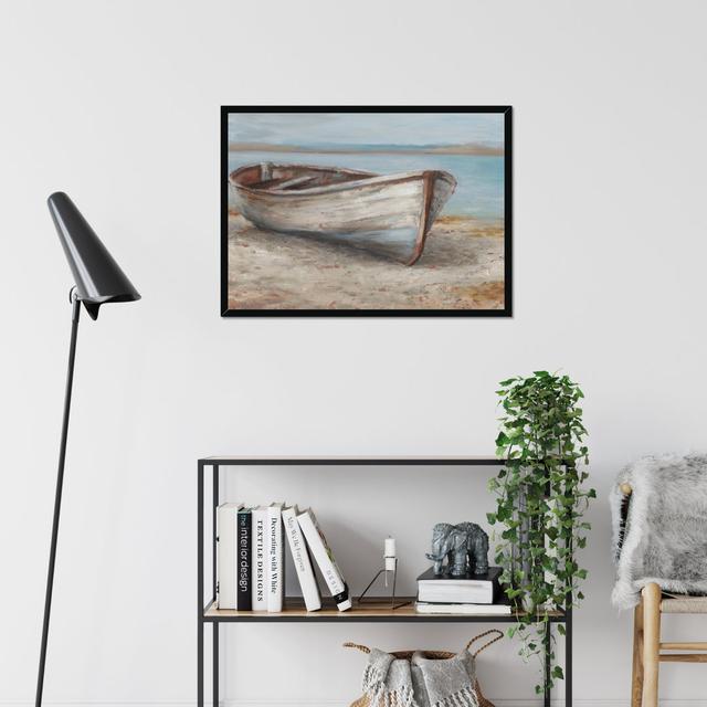 Whitewashed Boat I by Ethan Harper - Painting Print Fernleaf Format: Black Framed Paper Print, Size: 55cm H x 80cm W on Productcaster.