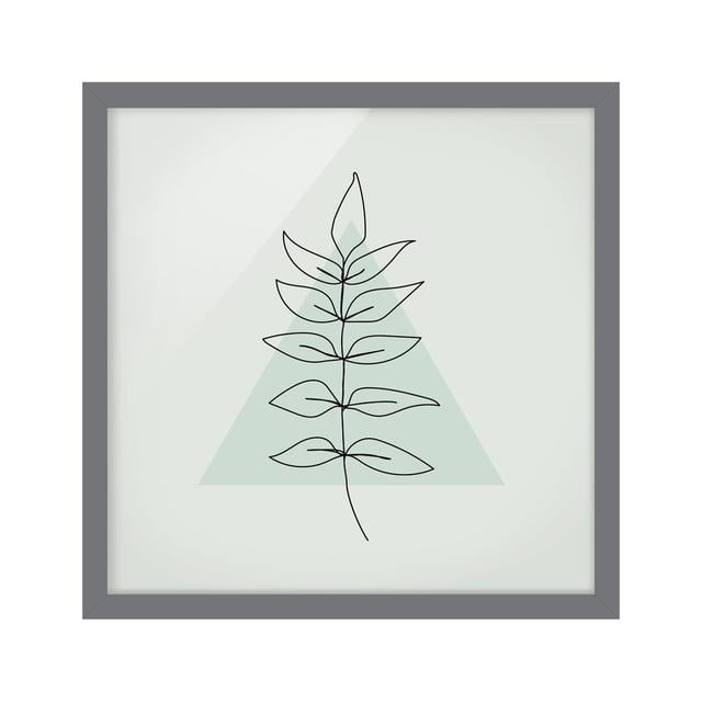 Branch Geometry Triangle Line Art - Picture Frame Graphic Art ClassicLiving Size: 50cm H x 50cm W x 2cm D, Matte Colour: No Matte, Format: Grey on Productcaster.