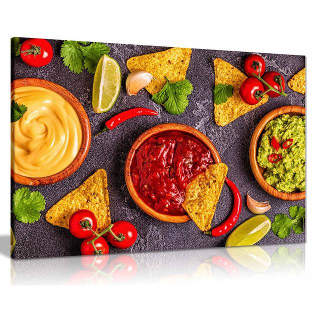 Mexican Restaurant Food - Wrapped Canvas Print Ebern Designs Size: 51cm H x 76cm W on Productcaster.