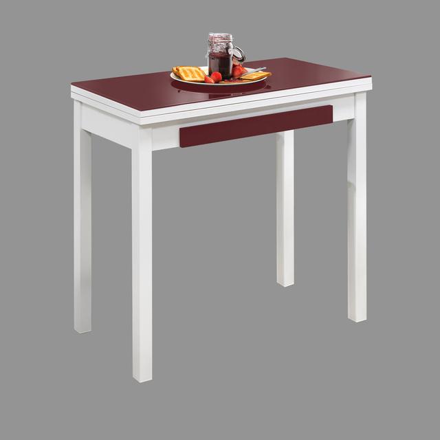 Praneeth Side Table Rosalind Wheeler Table Top Colour: Bordeaux on Productcaster.