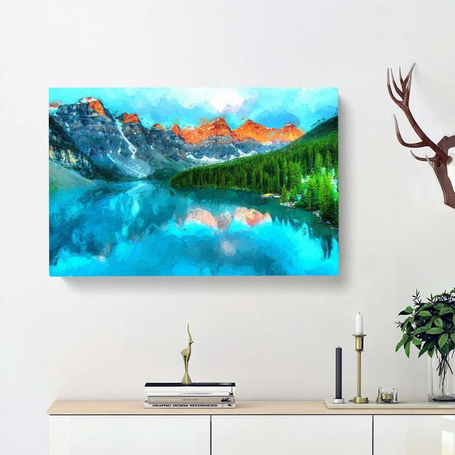 Banff National Park In Alberta Canada - Wrapped Canvas Painting East Urban Home Size: 50cm H x 76cm W x 3cm D on Productcaster.