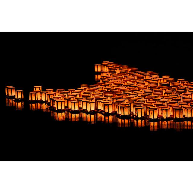 Floating Of Lanterns by Dreamnikon - Wrapped Canvas Print Latitude Run Size: 51cm H x 76cm W x 3.8cm D on Productcaster.