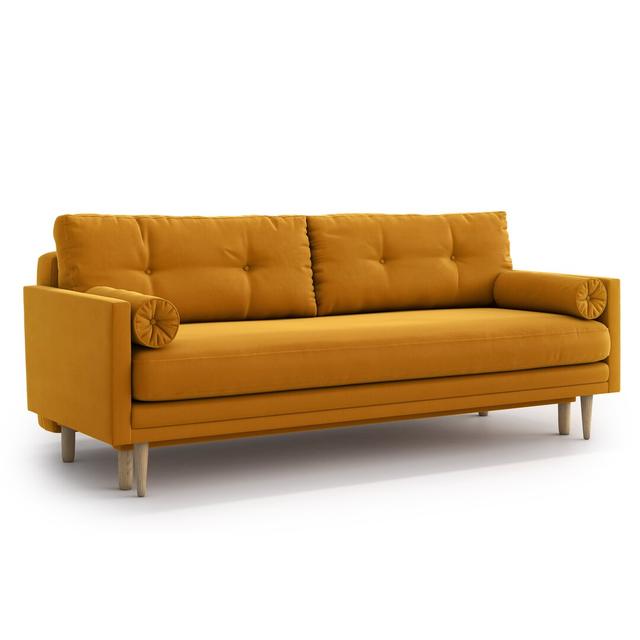 4-Sitzer Schlafsofa Ashcroft Etta Avenue Polsterfarbe: Riviera – Gold on Productcaster.