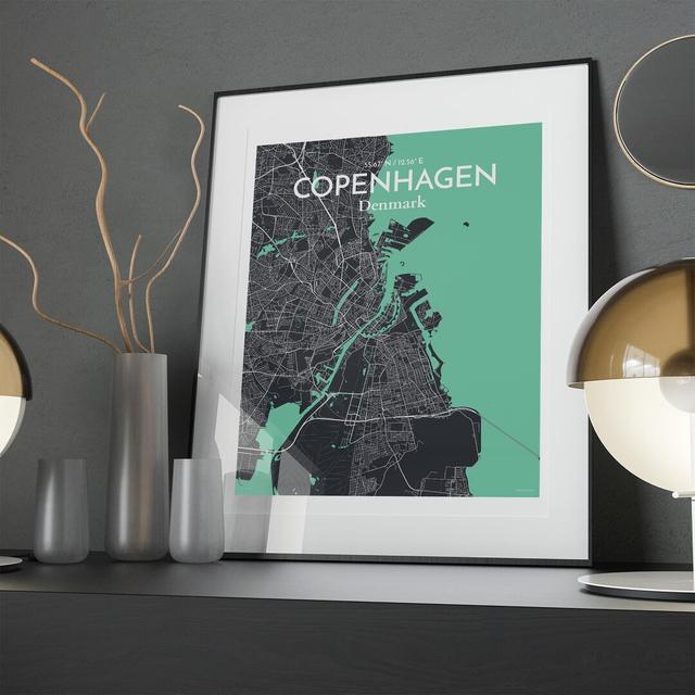 Copenhagen City Map in Dream - Graphic Art Print on Paper Borough Wharf Size: 20cm H x 16cm W x 0.05cm D on Productcaster.