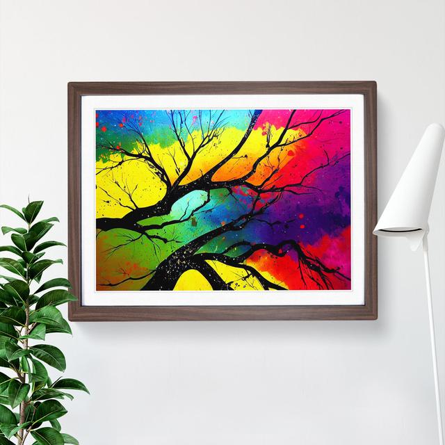 Colourful Trees Vol.6 Abstract - Single Picture Frame Print ClassicLiving Size: 46cm H x 64cm W x 2cm D, Frame Colour: Walnut Framed on Productcaster.