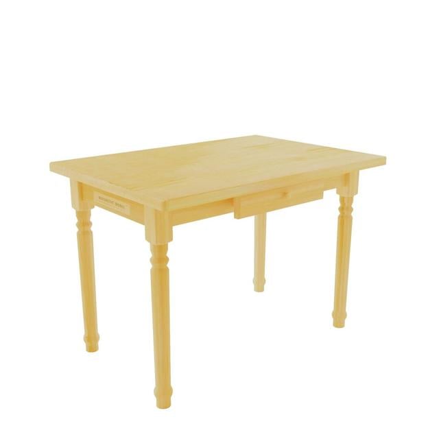 Gardner Fixed Table Pine Four Leg Dining Table August Grove Colour: Alder, Size: H75 x L110 x W60cm on Productcaster.