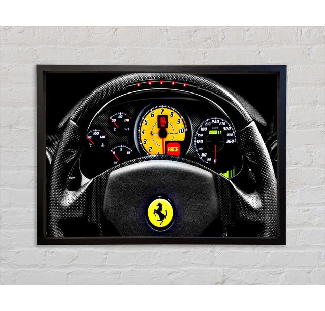 Ferrari F430 Dashboard - Single Picture Frame Art Prints on Canvas Bright Star Size: 84.1cm H x 118.9cm W x 3.3cm D on Productcaster.