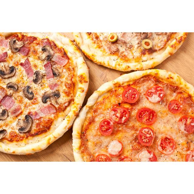 Different Pizzas - Wrapped Canvas Print 17 Stories Size: 30cm H x 46cm W x 3.8cm D on Productcaster.