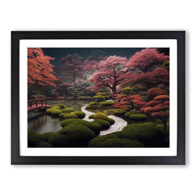 Japanese Garden Pond Vol.5 - Picture Frame Graphic Art 17 Stories Frame Colour: Black Framed, Size: 34cm H x 46cm W x 2cm D on Productcaster.