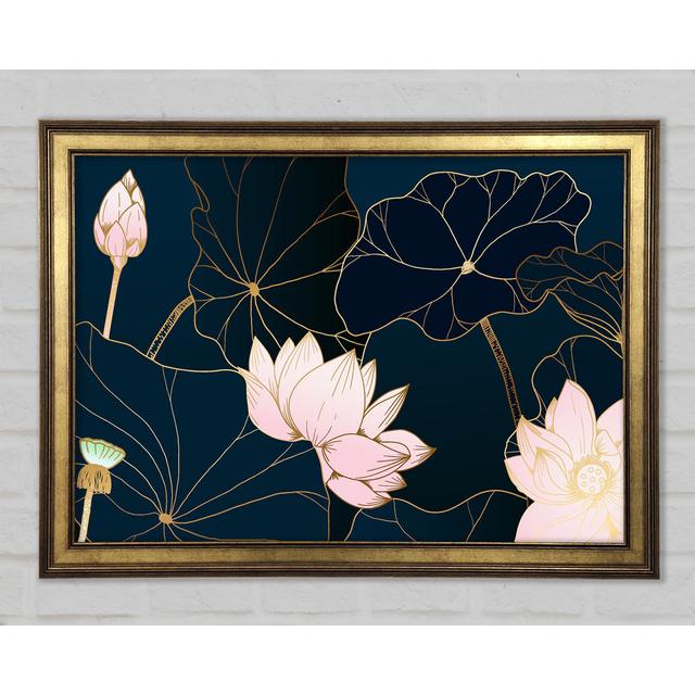 Flowers Bold In Blue - Single Picture Frame Art Prints Latitude Vive Size: 59.1cm H x 84.1cm W 1.5cm D on Productcaster.