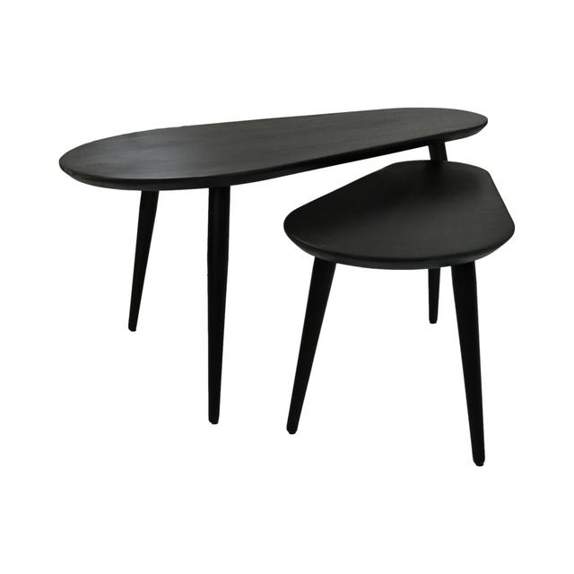 Coffee Tables Zurich - 95X52x46 - Acacia Wood/Metal - Set Of 2 Corrigan Studio on Productcaster.