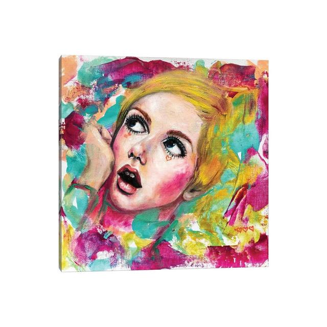 Twiggy by Eury Kim - Wrapped Canvas Painting Rosdorf Park Size: 93.98cm H x 93.98cm W x 3.81cm D on Productcaster.