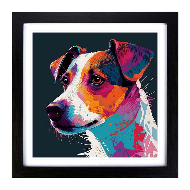 Jack Russell Fauvism - Print Marlow Home Co. Frame Colour: Black on Productcaster.