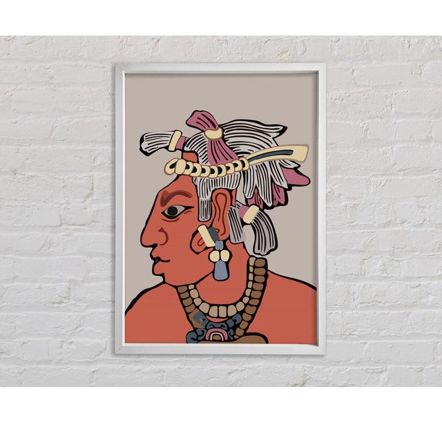 Mayan Warrior - Single Picture Frame Art Prints on Canvas Bright Star Size: 118.9cm H x 84.1cm W on Productcaster.