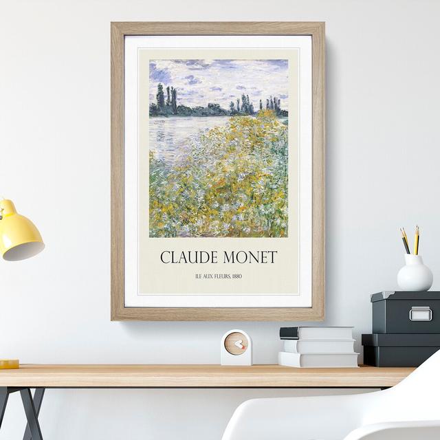 Ile Aux Fleurs Near Vetheuil by Claude Monet - Picture Frame Painting East Urban Home Frame Option: Oak Framed, Size: 36cm H x 27cm W x 2cm D on Productcaster.