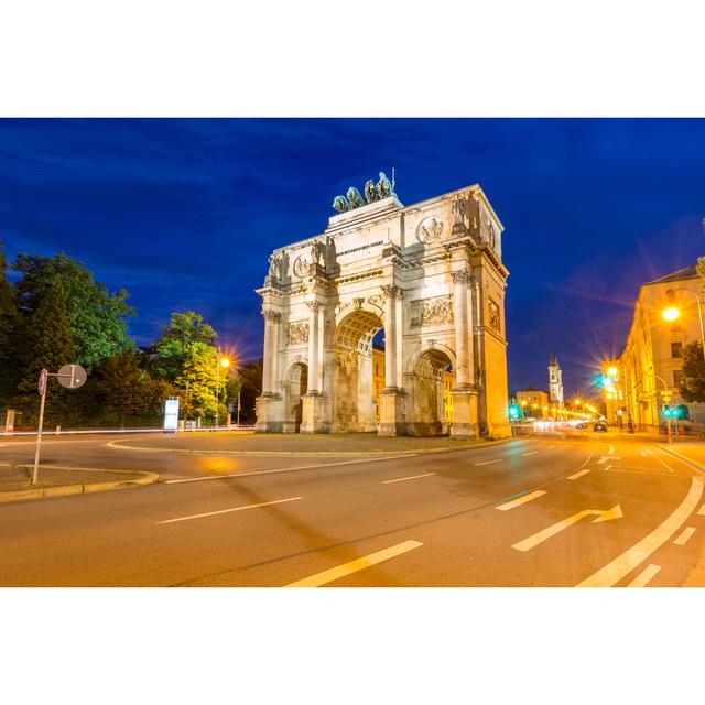 Siegestor Victory Arch Munich Germany by Vichie81 - Wrapped Canvas Photograph 17 Stories Size: 81cm H x 122cm W on Productcaster.