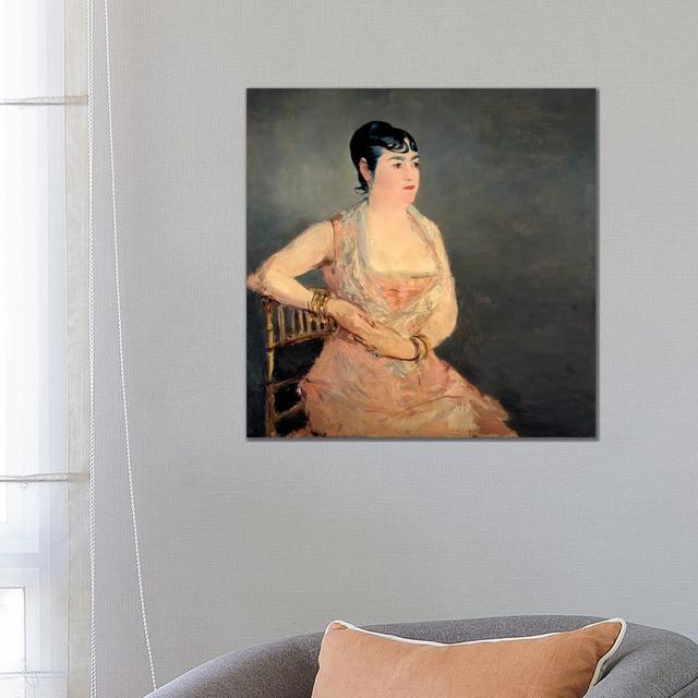 Lady In Pink by Edouard Manet - Wrapped Canvas Painting Astoria Grand Size: 66.04cm H x 66.04cm W x 3.81cm D on Productcaster.