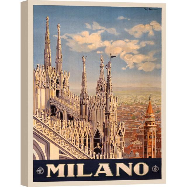 "Vintage City Poster: Mailand" Von Anonym Happy Larry Größe: 60 cm H x 40 cm B on Productcaster.