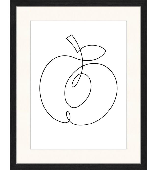 Continuous Apple - Picture Frame Graphic Art Print on Paper Ivy Bronx Size: 53cm H x 43cm W x 2.5cm D on Productcaster.