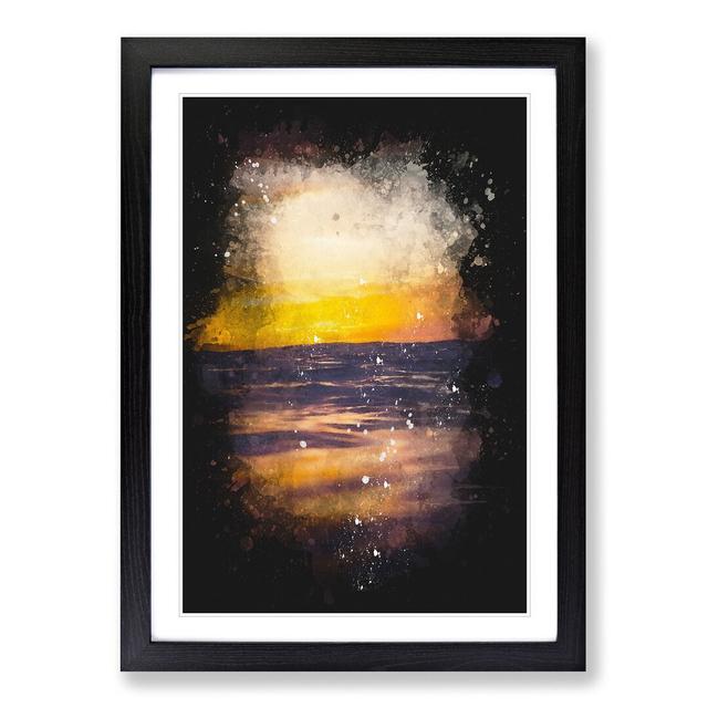 Mood Of The Ocean Paint Splash - Picture Frame Graphic Art East Urban Home Frame Option: Black Framed, Size: 45cm H x 33cm W x 2cm D on Productcaster.