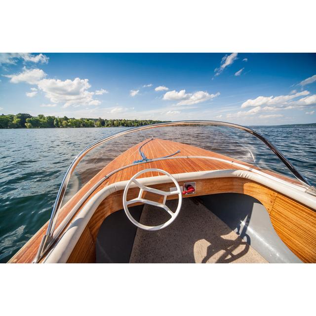 Boat On Lake Longshore Tides Size: 20cm H x 30cm W x 3.8cm D on Productcaster.