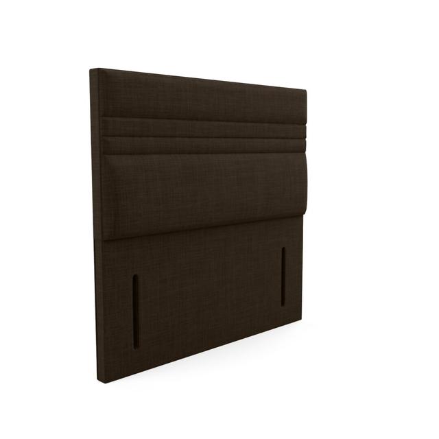 Upholstered Headboard Ebern Designs Upholstery: Wool - Chocolate, Size: Double (4'6) on Productcaster.