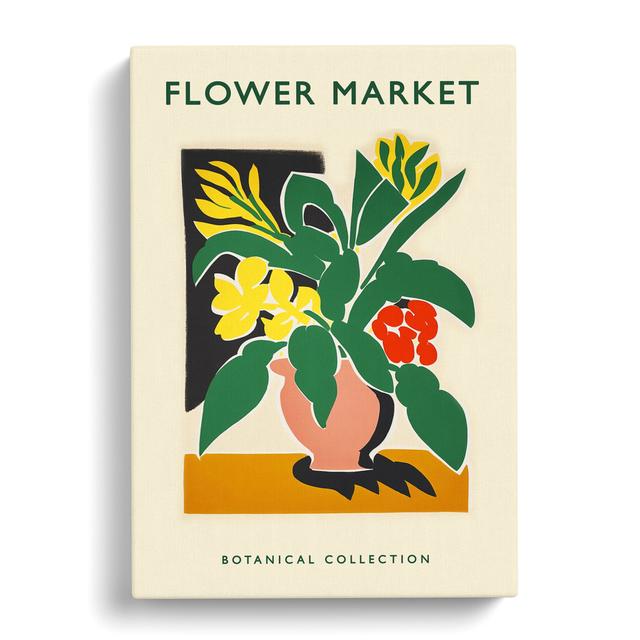 XMKTMKT-6 A Botanical Flower Market Exhibition No.10 - Wrapped Canvas Print George Oliver Size: 91cm H x 60cm W x 3cm D on Productcaster.