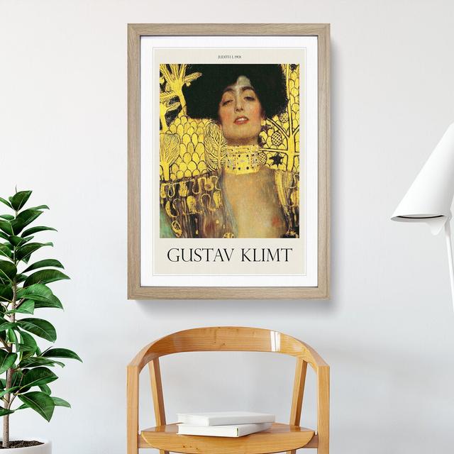 Judith by Gustav Klimt - Picture Frame Art Prints East Urban Home Size: 36cm H x 27cm W x 2cm D, Frame Option: Oak Framed on Productcaster.