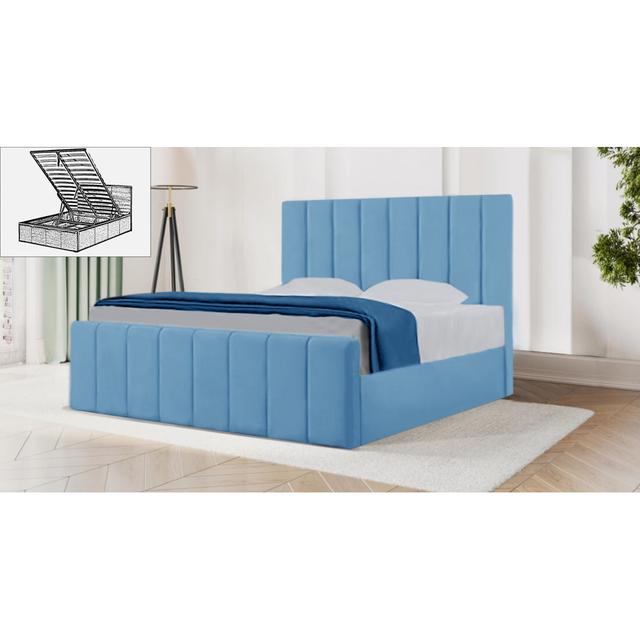 Bandzul Storage Bed Brayden Studio Colour: Sky Blue, Size: UK Single 90 x 190 cm on Productcaster.