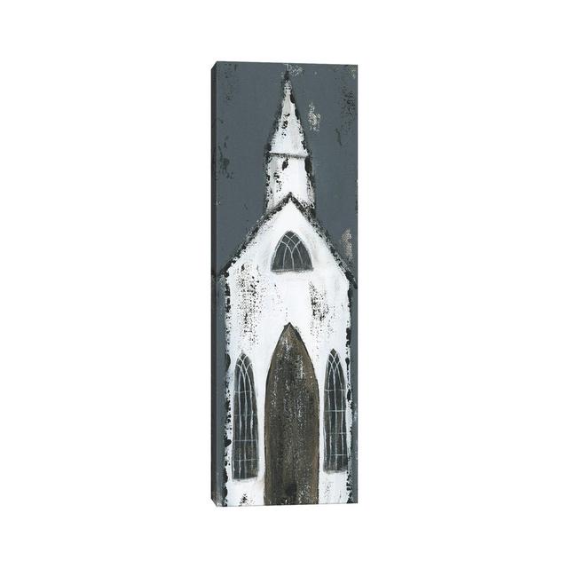 Tall White Chapel by Ashley Bradley - Wrapped Canvas Panoramic Gallery-Wrapped Canvas Giclée Rosalind Wheeler Size: 182.88cm H x 60.96cm W x 3.81cm D on Productcaster.