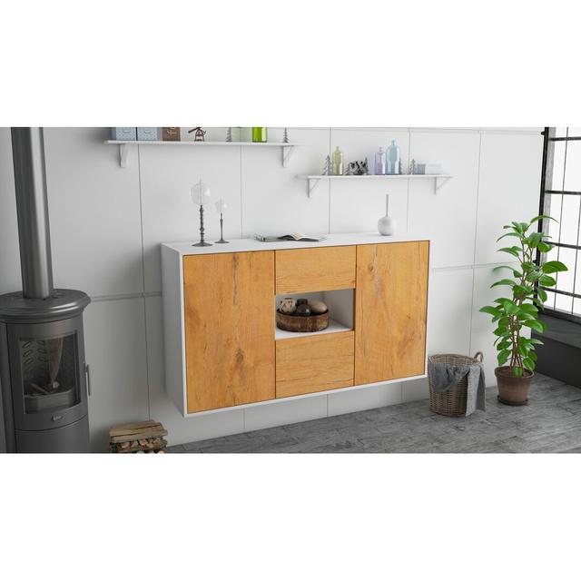 Donte Sideboard Brayden Studio Colour (Body/Front): White/Oak on Productcaster.