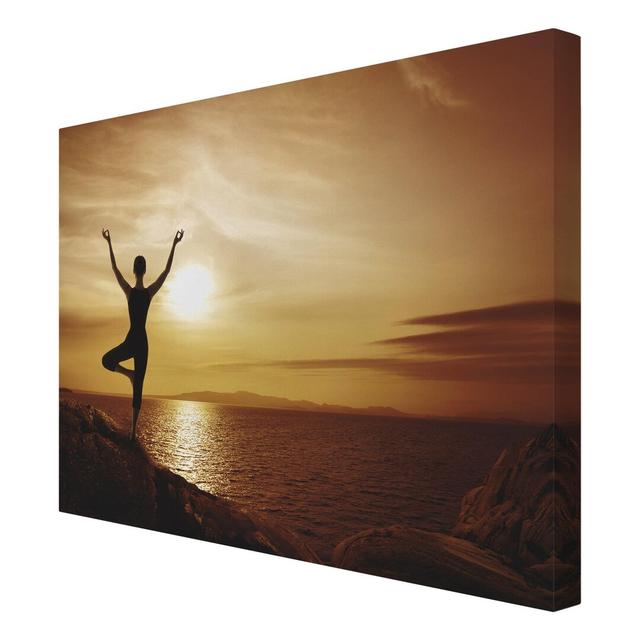 Yoga - Photograph Print on Canvas East Urban Home Size: 80cm L x 60cm W on Productcaster.