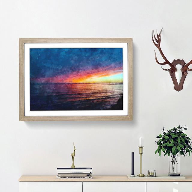 California Sunset - Picture Frame Graphic Art Print East Urban Home Frame Option: Oak Framed, Size: 45cm H x 63cm W x 2cm D on Productcaster.