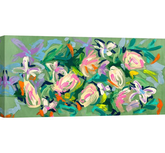 "Waterlilies In Spring" By Kelly Parr ClassicLiving Size: 50cm H x 100cm W x 4cm D on Productcaster.