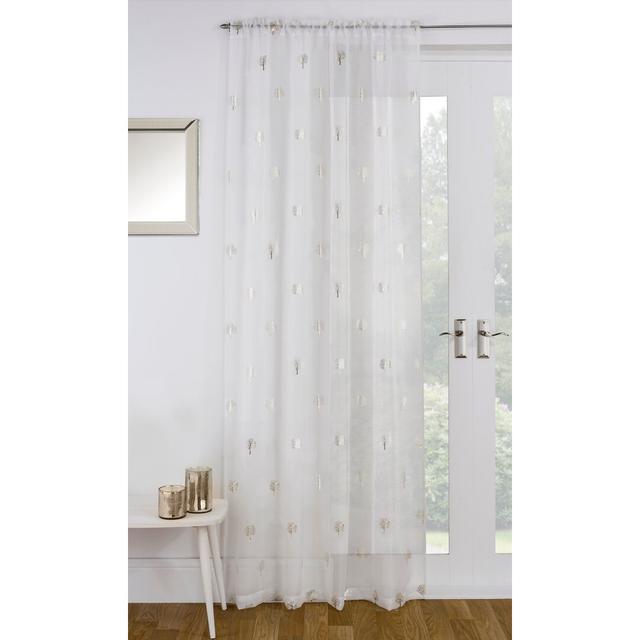 Langmann Slot Top Semi Sheer Curtain Fairmont Park Panel Size: 140 W x 229 D cm, Colour: Cream on Productcaster.