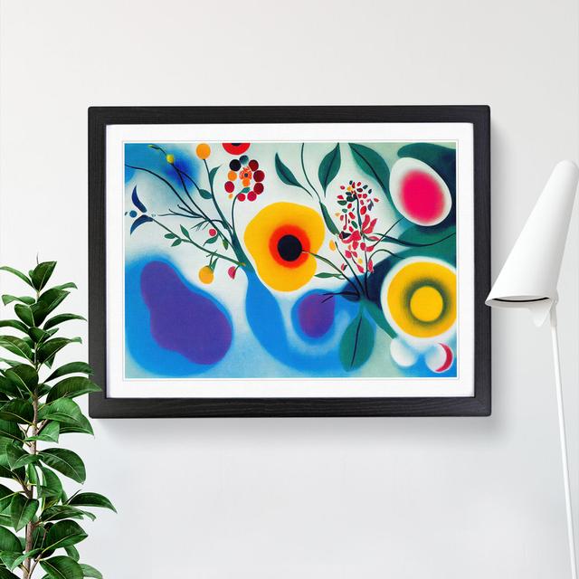 Dazzling Abstract Flowers - Single Picture Frame Print ClassicLiving Size: 46cm H x 64cm W x 2cm D, Frame Colour: Black on Productcaster.