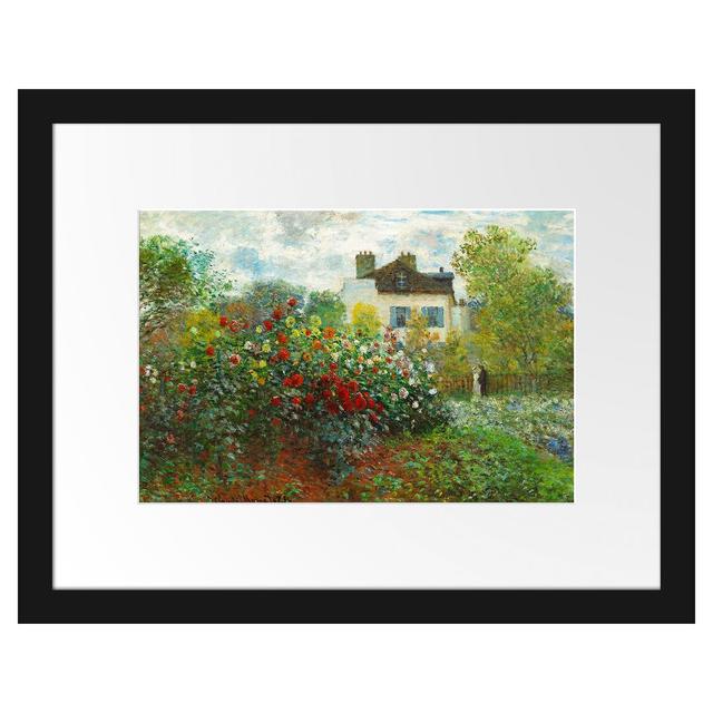 Gerahmter Kunstdruck The Artist's Garden in Argenteuilegg von Claude Monet Rosalind Wheeler Maße: 30 cm H x 38 cm B x 2,5 cm T on Productcaster.