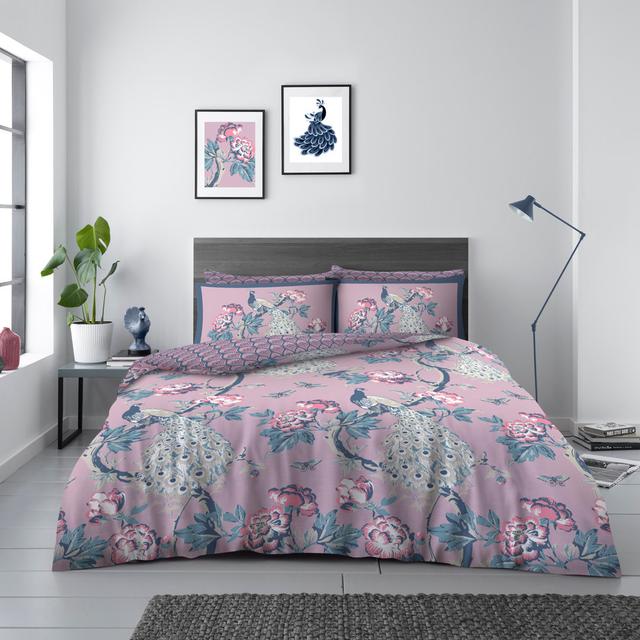 Dansville Cotton Blend Floral Duvet Cover with Pillowcases World Menagerie Size: Double Duvet Cover + 2 Standard Pillowcases on Productcaster.