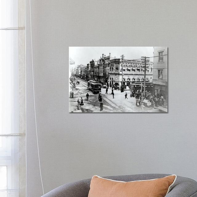 1900S Intersection of Fair Oaks and Colorado Streets Cable Cars Horse and Buggies Pasadena California USA - Wrapped Canvas Graphic Art Latitude Run Si on Productcaster.