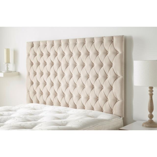 Campiglia Upholstered Headboard Fairmont Park Size: Single (3'), Upholstery: Beige on Productcaster.