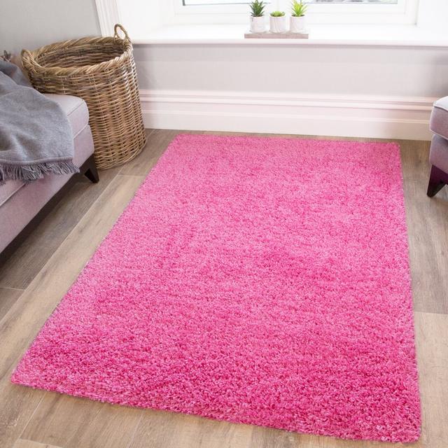 Ophiuchi Shaggy Pink Rug 17 Stories Rug Size: Rectangle 110 x 160cm on Productcaster.