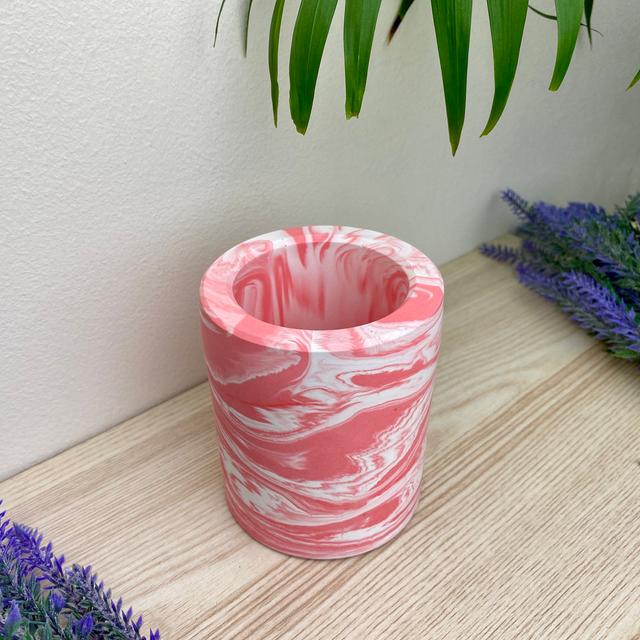 Pen Pot/ Storage Pot Plum and Peach Colour: Pink on Productcaster.