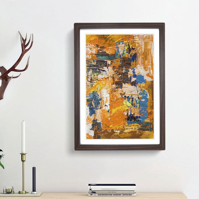 Abstract Art Painting Vol.419 by S.Johnson - Picture Frame Painting Print East Urban Home Frame Option: Walnut Framed, Size: 36cm H x 27cm W x 2cm D on Productcaster.