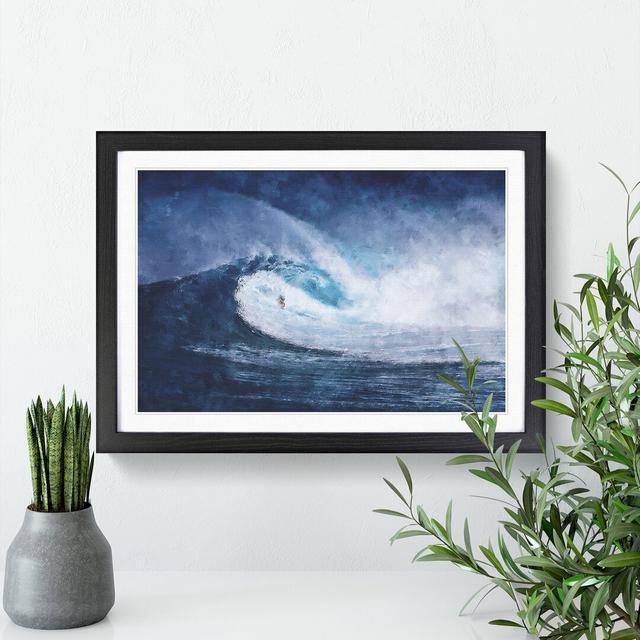 Surfing The Wave Painting East Urban Home Size: 24cm H x 33cm W x 2cm D, Format: Black on Productcaster.