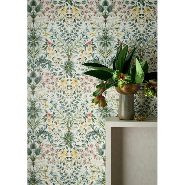 Mirabell Secret Garden 10.05m x 52cm Matte Wallpaper Roll Clarke & Clarke Colour: Denim on Productcaster.