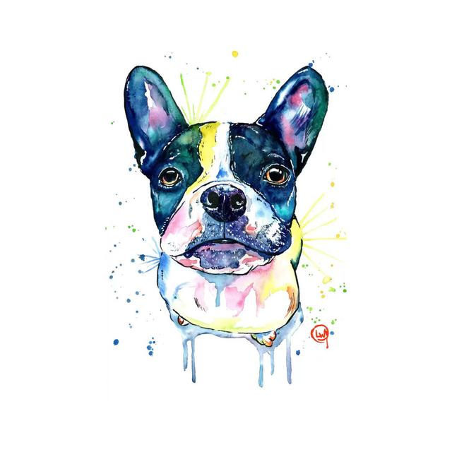 Juno the Frenchton by Lisa Whitehouse - Wrapped Canvas Painting ClassicLiving Size: 45.72cm H x 30.48cm W x 1.905cm D on Productcaster.